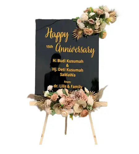 Papan Bunga Akrilik Wedding Hall Cibinong